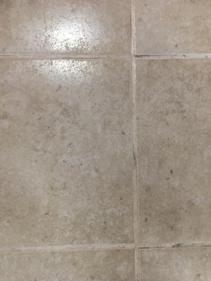 Grout after cleaning β bright clean tile and grout